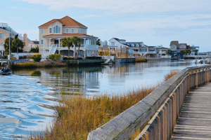 Image of luxury homes on the water in North Myrtle Beach.