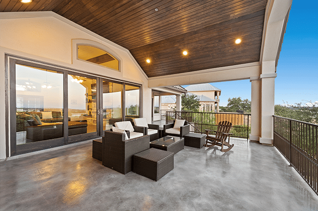 Image of a cozy living room inside a luxury home.